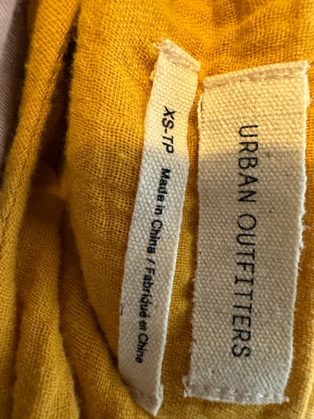 Urban Outfitters Mustard Tiered Baby Doll Mini Dress- Cottage -Prairie - Picture 6 of 7